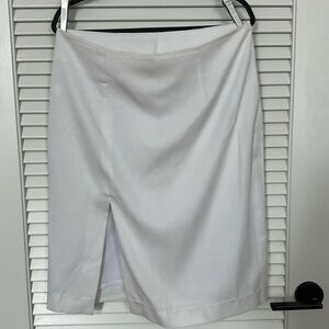 Meg White Slide Slit Skirt